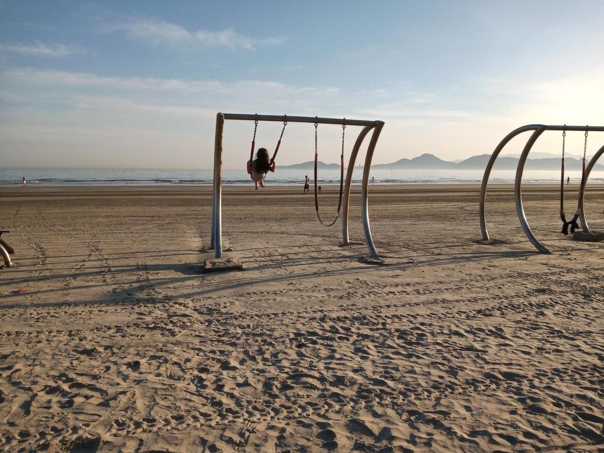 Sala Living Em Predio Familiar Na Av Da Praia 桑托斯 外观 照片